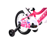 Capriolo Diavolo 14" LEDes pótkerekes gyerek kerékpár Rózsaszín-Lila