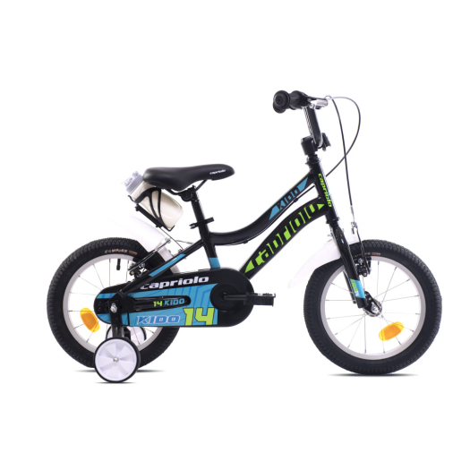 Capriolo Kido 14 gyerek kerékpár Fekete-Zöld