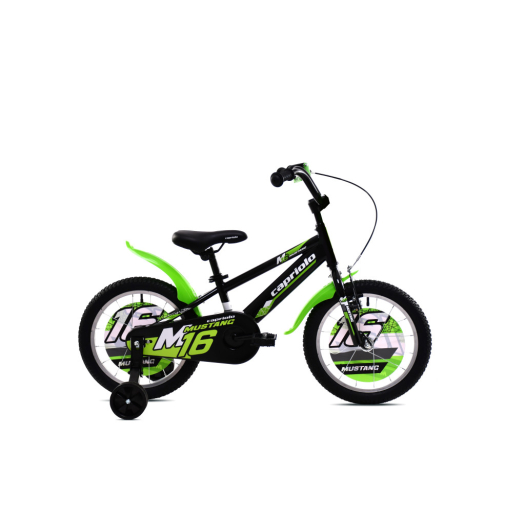 Capriolo Mustang 16" gyerek kerékpár Fekete-Zöld
