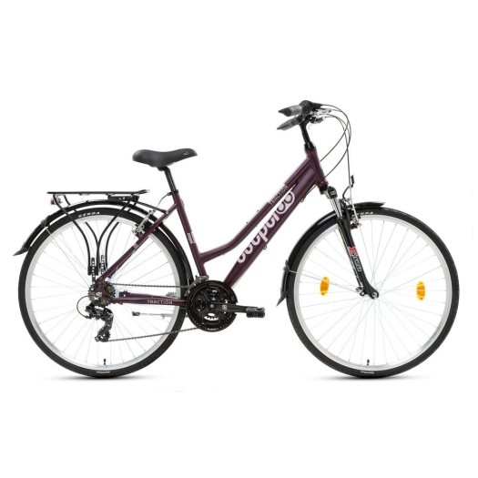 Csepel Traction 100 női trekking kerékpár 19" Padlizsán