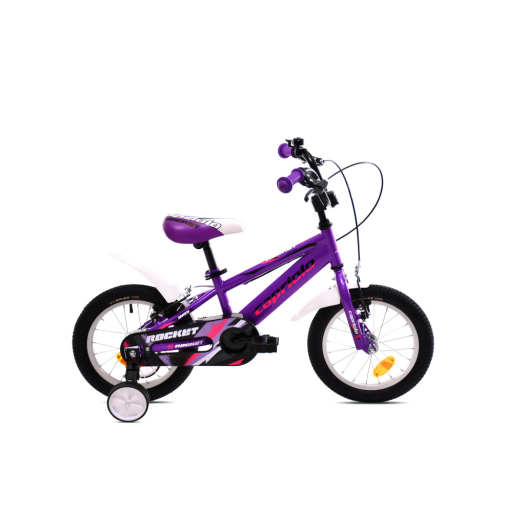 Capriolo Rocket 14" hátra tekerhető gyerek kerékpár Lila