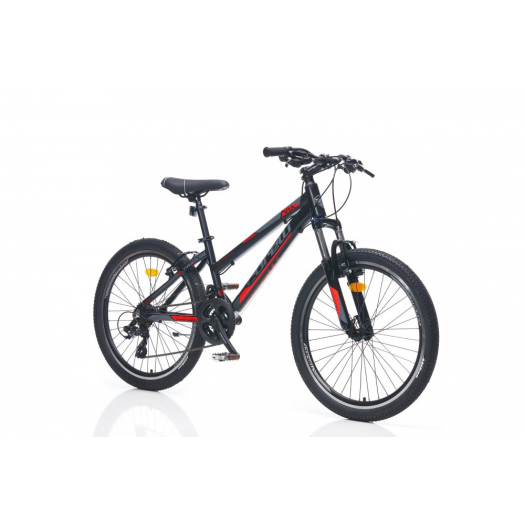 Corelli Via 1.1 Lady 24" gyerek MTB könnyűvázas kerékpár Fekete-Piros