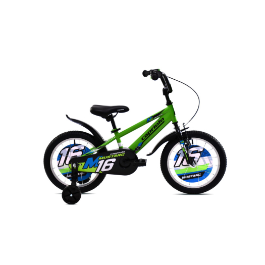 Capriolo Mustang 16" gyerek kerékpár Zöld-Fekete