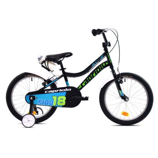 Capriolo Kido 18 gyerek kerékpár Fekete-Zöld