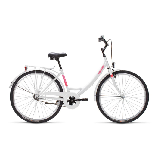Biketek Jázmin 28 kontrás városi kerékpár Fehér-Rózsaszín