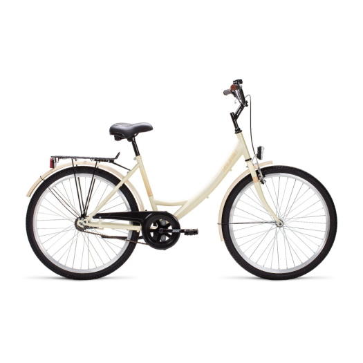 Biketek Jázmin 26 kontrás városi kerékpár Fehér-Szürke