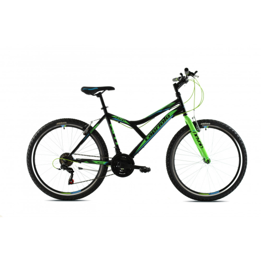 Capriolo Diavolo 600 26" férfi MTB kerékpár 19" Fekete-Zöld-Kék 
