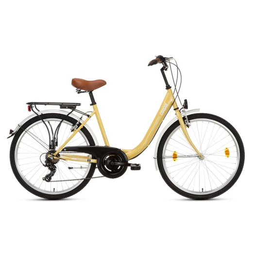 Csepel Budapest B 26 7 seb. városi kerékpár Krém 2024