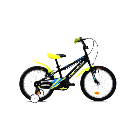 Capriolo Rocket 18" hátra tekerhető gyerek kerékpár Fekete