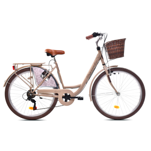 Capriolo Diana 26" 6 sebességes női városi kerékpár 18" Mattbézs