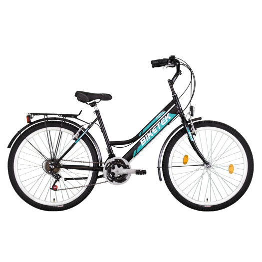 Biketek Oryx női City kerékpár Fekete-Kék
