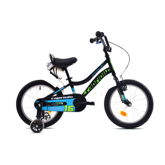 Capriolo Diavolo 16 gyerek kerékpár Fekete-Zöld