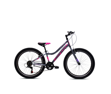 Capriolo Diavolo 400 24" gyerek kerékpár Grafit-Rózsaszín