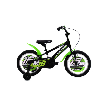 Capriolo Mustang 16" gyerek kerékpár Fekete-Zöld