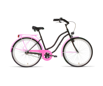 Koliken Cruiser kontrás női kerékpár Fekete-Rózsaszín