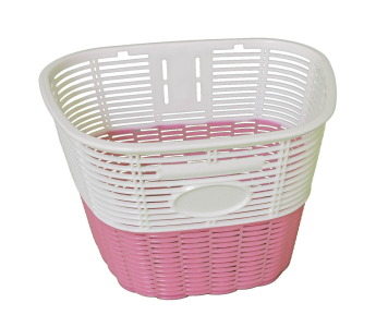 Koliken pálcás műanyag kosár fehér-rózsaszín