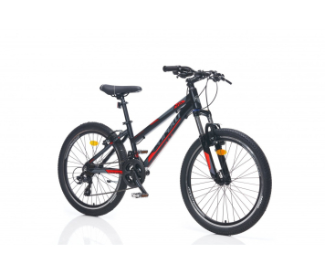 Corelli Via 1.1 Lady 24" gyerek MTB könnyűvázas kerékpár Fekete-Piros