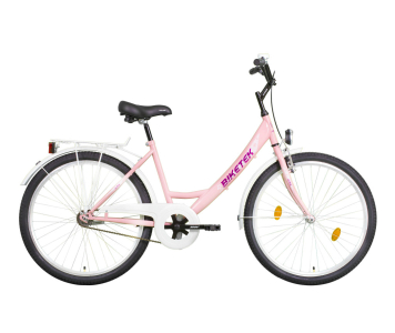 Biketek Jázmin 26 kontrás városi kerékpár rózsaszín