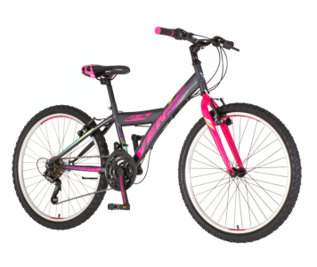 Venssini Parma 24 gyerek kerékpár grafit-pink