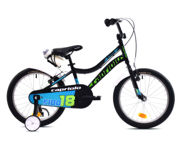Capriolo Kido 18 gyerek kerékpár Fekete-Zöld