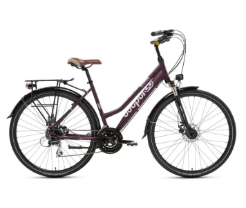 Csepel Traction 300 női trekking kerékpár 17" Padlizsán