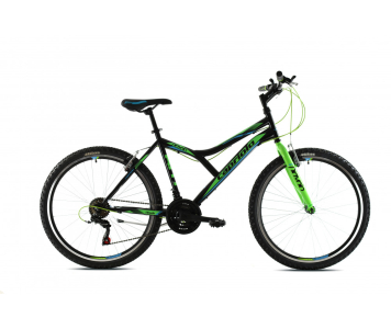 Capriolo Diavolo 600 26" férfi MTB kerékpár 19" Fekete-Zöld-Kék 