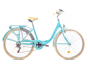 Capriolo Diana 6 sebességes női városi kerékpár 18" Türkizkék