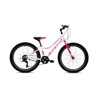Capriolo Diavolo 400 24" gyerek kerékpár Fehér-Pink