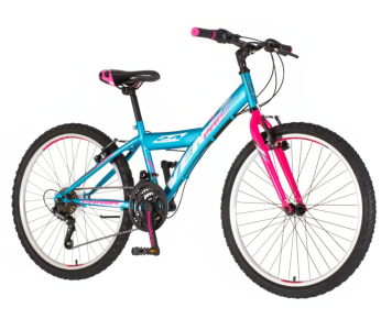 Venssini Parma 24 gyerek kerékpár türkiz-pink