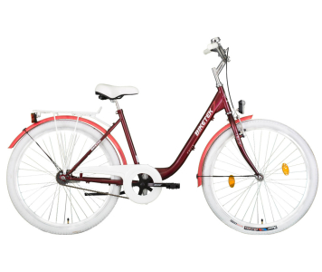 Biketek Feliz 28 kontrás városi kerékpár bordó