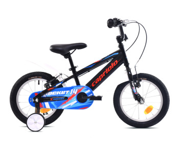 Capriolo Rocket 14" hátra tekerhető gyerek kerékpár Fekete