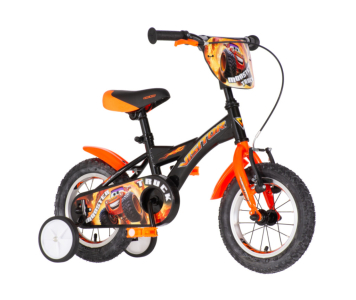 Visitor Monster Truck 12 gyerek kerékpár fekete-narancs