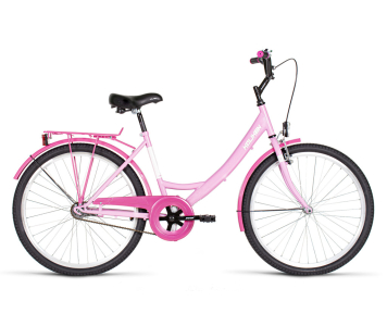Biketek Jázmin 26 kontrás városi kerékpár Rózsaszín