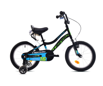 Capriolo Diavolo 16 gyerek kerékpár Fekete-Zöld